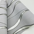 thumbnail image 5 of Q QIHANG Modern Minimalist 3D Curve Water Ripple Three-Dimensional Flocking Non-Woven Wallpaper Bedroom Living Room TV Background Wall Shop Decoration20.87 Wx393.7 L Non-Pasted (Light Gray), 5 of 6