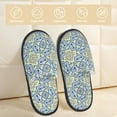 thumbnail image 2 of Slippers for Women, vintage Italian majolica style pattern Womens Slippers Fuzzy Winter House Shoes, Soft Anti-Skid Slippers Indoor and Outdoor, 2 of 7