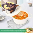 thumbnail image 4 of Witch Black Cat and Pumpkin Oven Mitts Pot Holders 2 pcs Heat Resistant for Kitchen Baking Grilling, 4 of 7