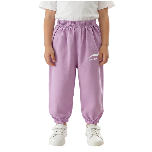 WRKEKC Pants for Girls Anti Mosquito Mid High Waist Loose Casual Jogger Summer Lightweight with Tie Dye 5-16 Years