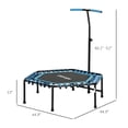 thumbnail image 2 of GETHFSA 45” Rebounder Trampoline with LED Light, Indoor Fitness Trampoline with Adjustable Handle, Bungee Cord Exercise Trampoline for Adults, Blue, 2 of 11