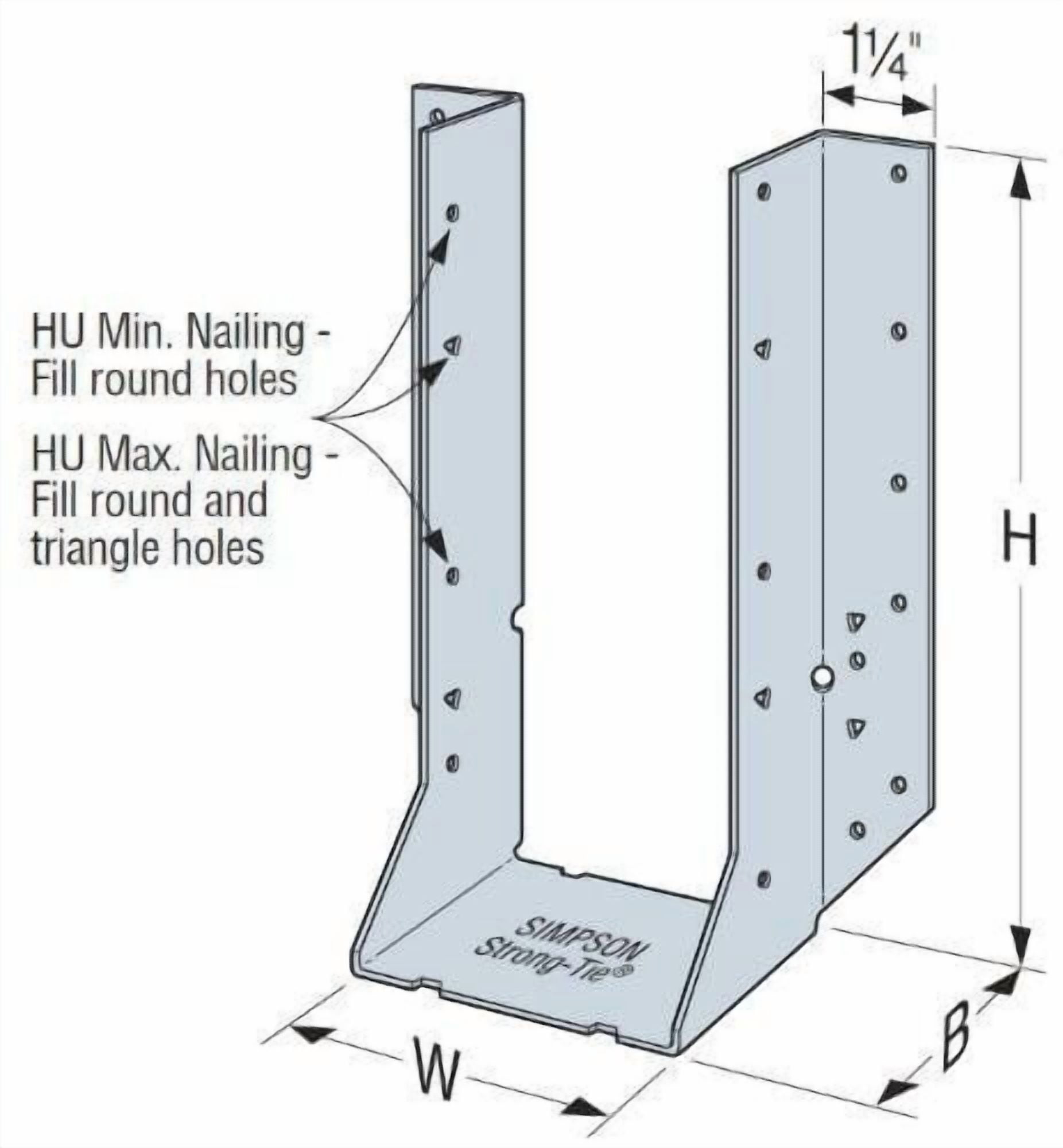 1PC Simpson Strong-Tie HU Joist Hanger