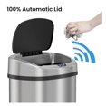 thumbnail image 2 of SensorCan 13 Gallon Touchless Trash Can, Stainless Steel Kitchen Bin with Odor Filter, Automatic Infrared Motion Sensor, Oval Shape, 2 of 6