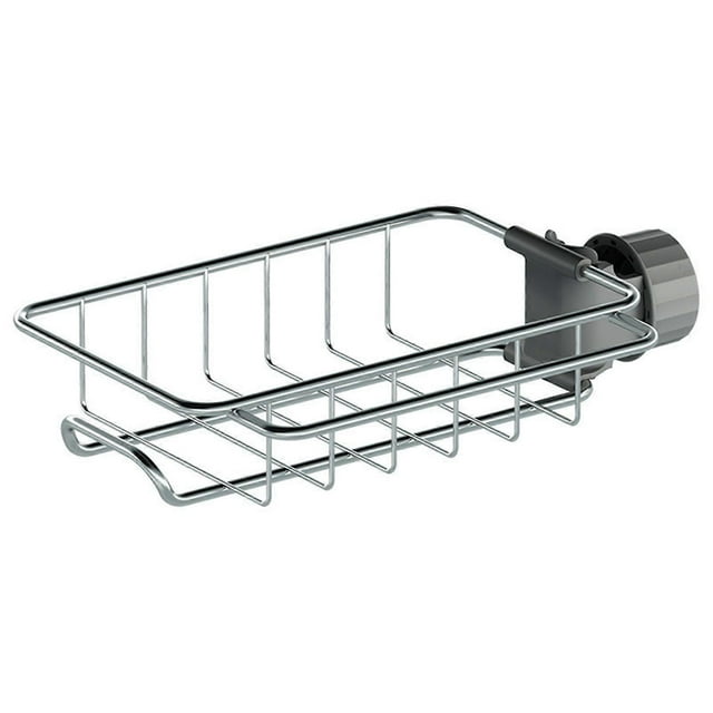 Kitchen Sink Caddy Organizer Adjustable Stainless Steel Faucet Storage Rack Sponge Holder for Accessories