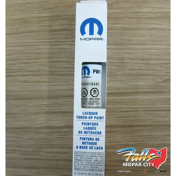 Chrysler Dodge Jeep Ram PW1 Stone White Touch Up Paint & Clear Coat