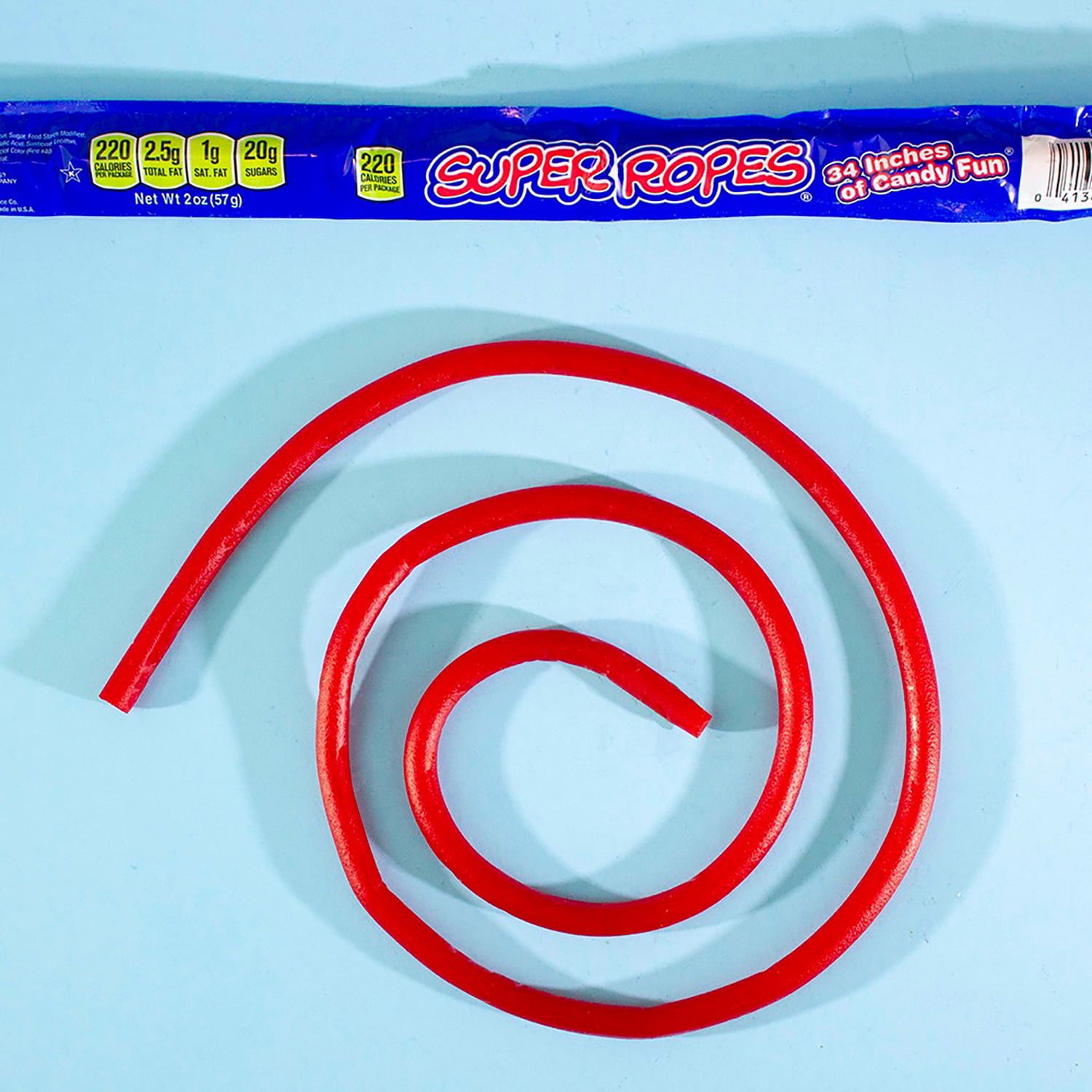 RED VINES® Super Ropes Individually Wrapped 34" Red Licorice Rope Candy