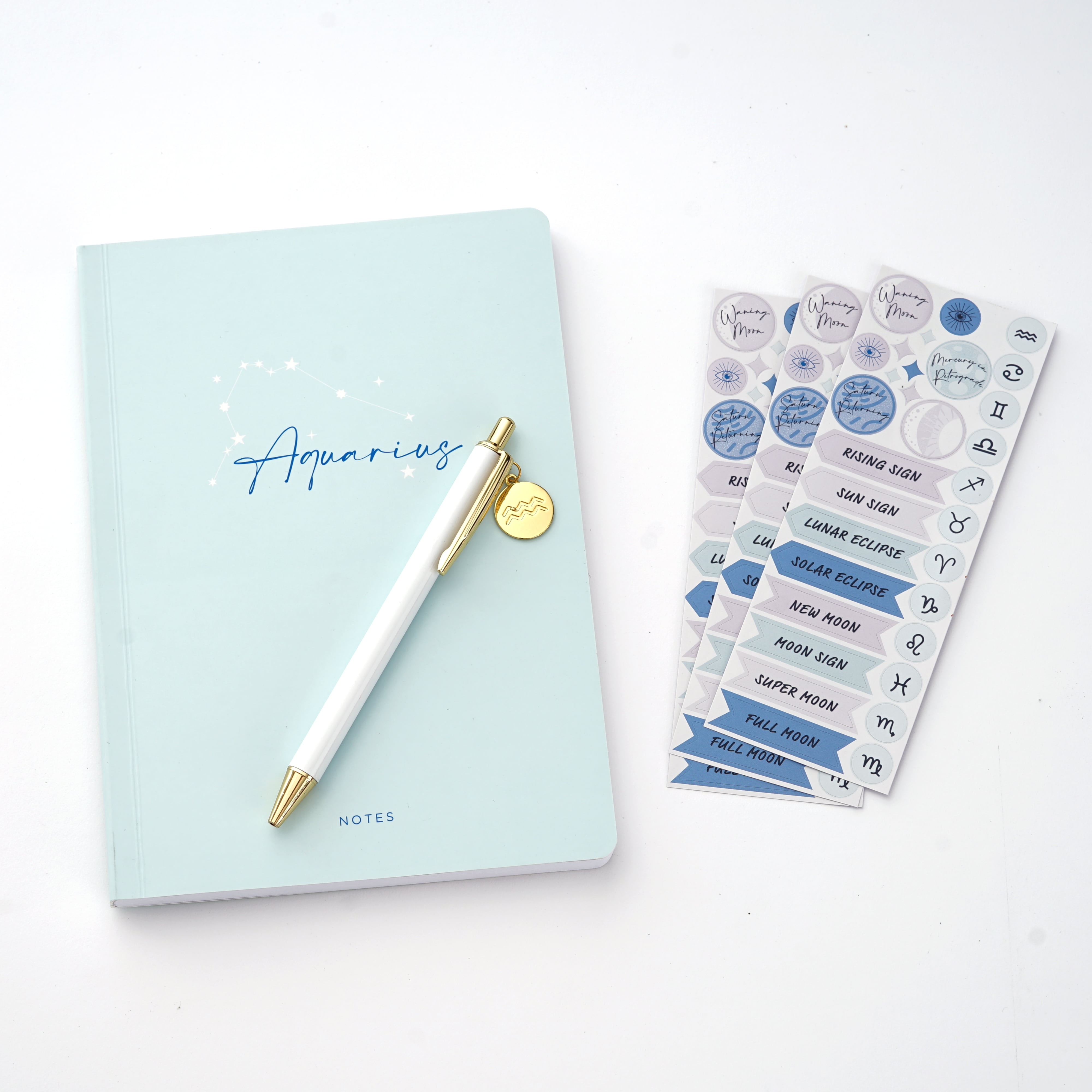 Gartner Studios Brand Aquarius Astrology Casebound Flex Journal Set, 5.75x8.125, 96 Sheets