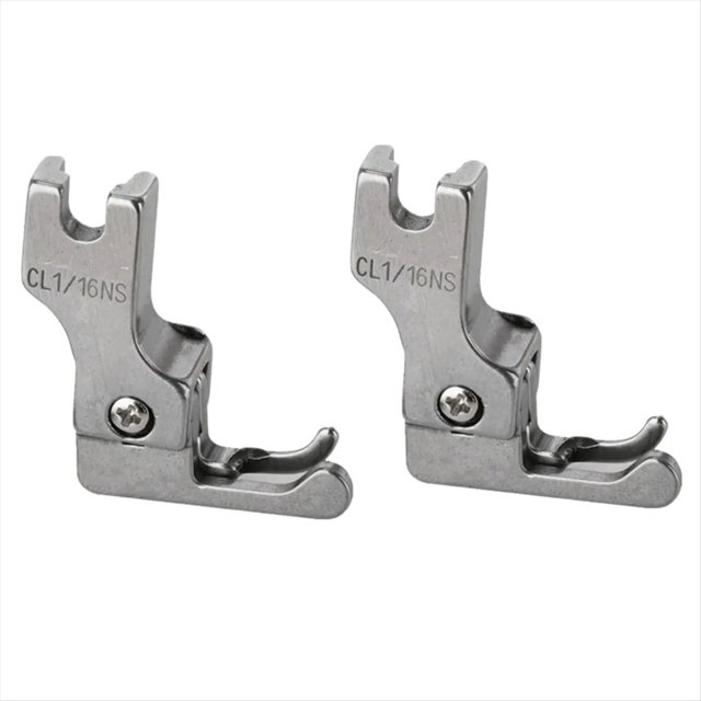 2 Piezas Prensatelas de GuíA Estrecha Pies de MáQuina de Coser de Punto de Cadeneta Industrial Pies Prensatelas Universales con Cremallera, CL1/16NS(0.2)
