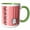Green/White, variant on 3drose, Monogram Initial P in Pink White and Black, 11oz Two-tone Green Mug