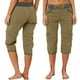 thumbnail image 1 of WILLBEST Pantalones Casuales Para Mujer, Ligeros, de Cintura Alta, Elásticos, Con Cordón, Cargo Capri Para Comodidad Diaria, Diseño de Bolsillo Versátil y Elástico, Ideal Para Diversas Actividades., 1 of 4