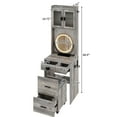 thumbnail image 2 of Ktaxon Makeup Vanity Table for Small Spaces, Vanity Table Set with 3 Color LED Light, Bedroom Dressing Table, Gray, 2 of 10
