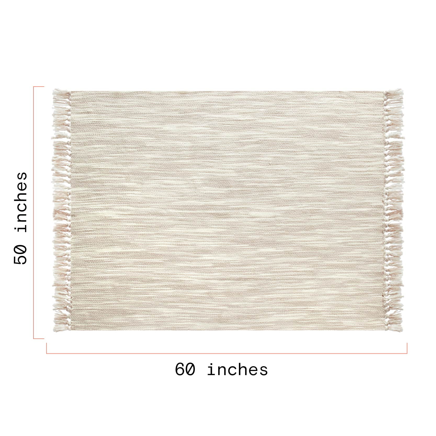 Beautiful Neutral Woven Throw by Drew Barrymore, 50" x 60"