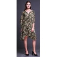 thumbnail image 3 of Bimba Robe de Plage Courte à Fleurs pour Femmes, Couverture de Bikini, Midi, TG-3X, 3 of 5