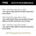 thumbnail image 2 of Max Advanced Brakes - Brake Kit for 2015 2016 2017 2018 2019 2020 2021-2023 Mercedes-Benz C30 Exc Sport Pkg Front Replacement Geomet Coated Disc Brake Rotors and Ceramic Brake Pads, 2 of 9