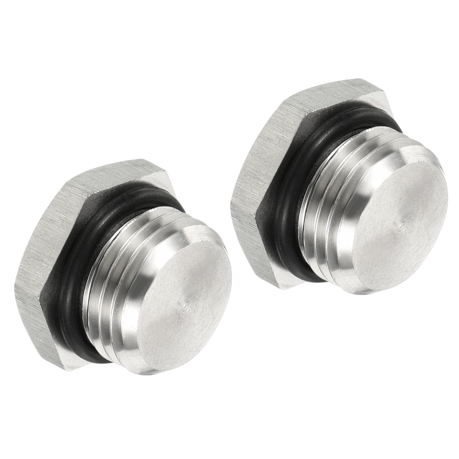 Uxcell M16x1.5 Male Plug Stainless Steel Thread Hex Head Socket Pipe