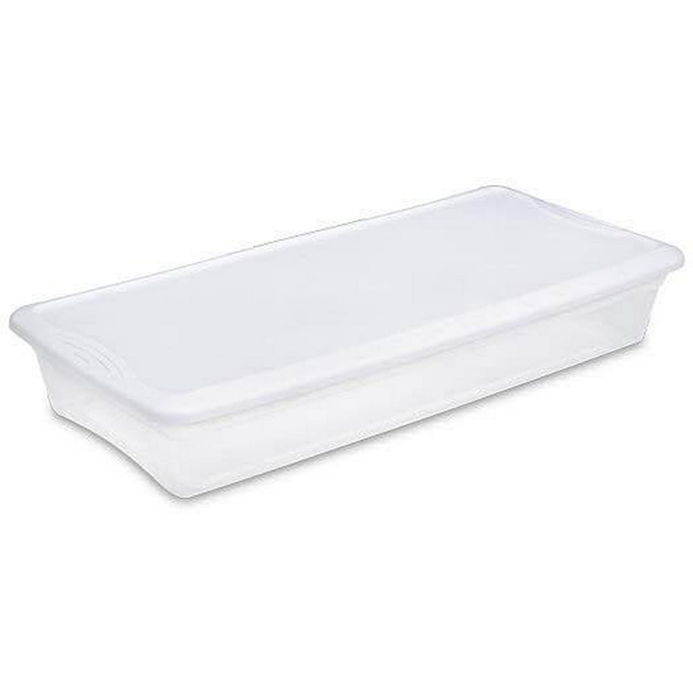 Sterilite 19608006 41 Qt. Under Bed Latch Tote Plastic Storage Bin