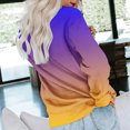 thumbnail image 5 of ShomPort Fall Fashion Gradient Color Sweatshirt Womens Casual Loose Crewneck Long Sleeve Pullover, 5 of 5