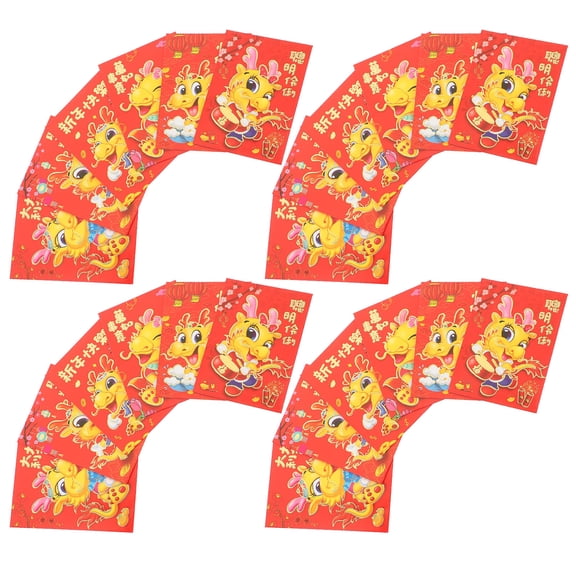 Soimiss 30Pcs Chinese Red Envelopes Assorted Colors Lucky Money Bags for Lunar New Year 2024