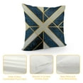 thumbnail image 4 of Nawypu  Navy Blue Striped Geometric Lines Cushion Case Luxury Modern Square Throw Pillow Cover Decorative Pillow for Couch Living Room Bedroom Car, 4 of 5