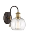thumbnail image 3 of Trade Winds Lighting 1-Light Wall Sconce In Oil Rubbed Bronze With Brass Accents, 3 of 5