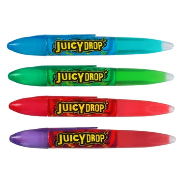 Juicy Drop Candy, Assorted Fruity Flavors, Sour Gel Candy, .5 oz, Pen