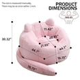 thumbnail image 5 of Sofá en forma de gato con tai largo Sofá de bolsa de frijol para adultos sin instalación Adecuado para varios entornos como sala de estar, dormitorio, 5 of 5