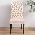 thumbnail image 4 of Stretch Dining Chair Covers Set of 6, Christmas Candy Cane Star Gold Winter Hand Painted Watercolor Removable Dining Chair Protector Slipcovers for Kitchen Party Restaurant, 4 of 6