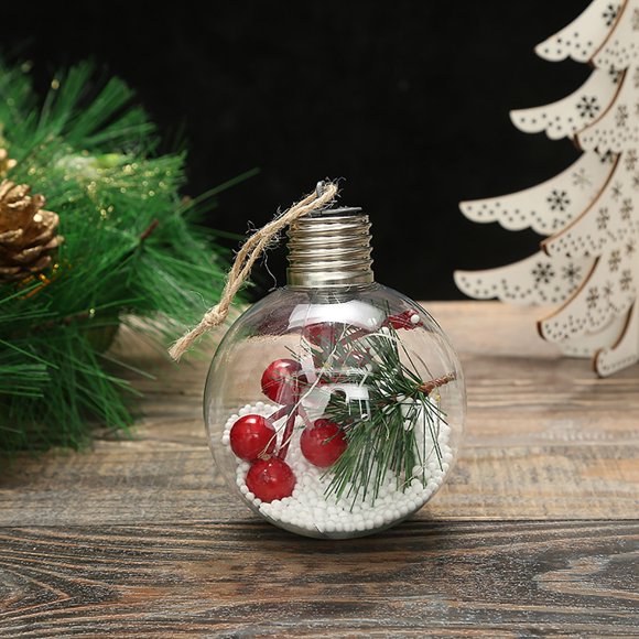 HomeNest Pendentif Boule de Noël Incassable Ensemble d'Ornements Boule Décorations de Fête de Mariage Saisonnier (Rouge a)