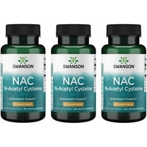 Swanson NAC - N-Acetyl Cysteine - Supplement 600 mg 100 Capsules (3 Pack)