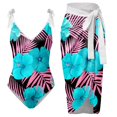 thumbnail image 1 of WILLBEST Robe Corset pour Femmes Formelle Femmes Col en V Maillot de Bain Imprimé Fleur Jupe Tablier Ensembles Bikini, 1 of 5