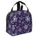 thumbnail image 2 of Balery Christmas Purple Snowflakes Bolsa de Almuerzo Aislada – Caja de Almuerzo con Papel de Aluminio Grueso, Mantiene la Comida Fresca por 4 Horas, 2 of 8