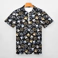 thumbnail image 3 of Heart Paws on Black Men Zipper T-shirt Summer Casual Short Sleeve T-shirt Top, 3 of 7