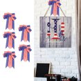thumbnail image 4 of Star Stripes Bow, Fine Linen Material Beautiful Practical Patriotic Wreath Bow  For Door, 4 of 8