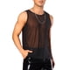 thumbnail image 4 of Camiseta sin mangas transparente INSPIRE CHIC para hombres, camiseta de fiesta de cuello redondo, XL, negra, 4 of 5