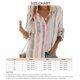 thumbnail image 4 of Camisa de rayas verticales para mujer, blusas a rayas de fibra de poliéster transpirables de manga larga con solapa a rayas para uso diario, 4 of 4