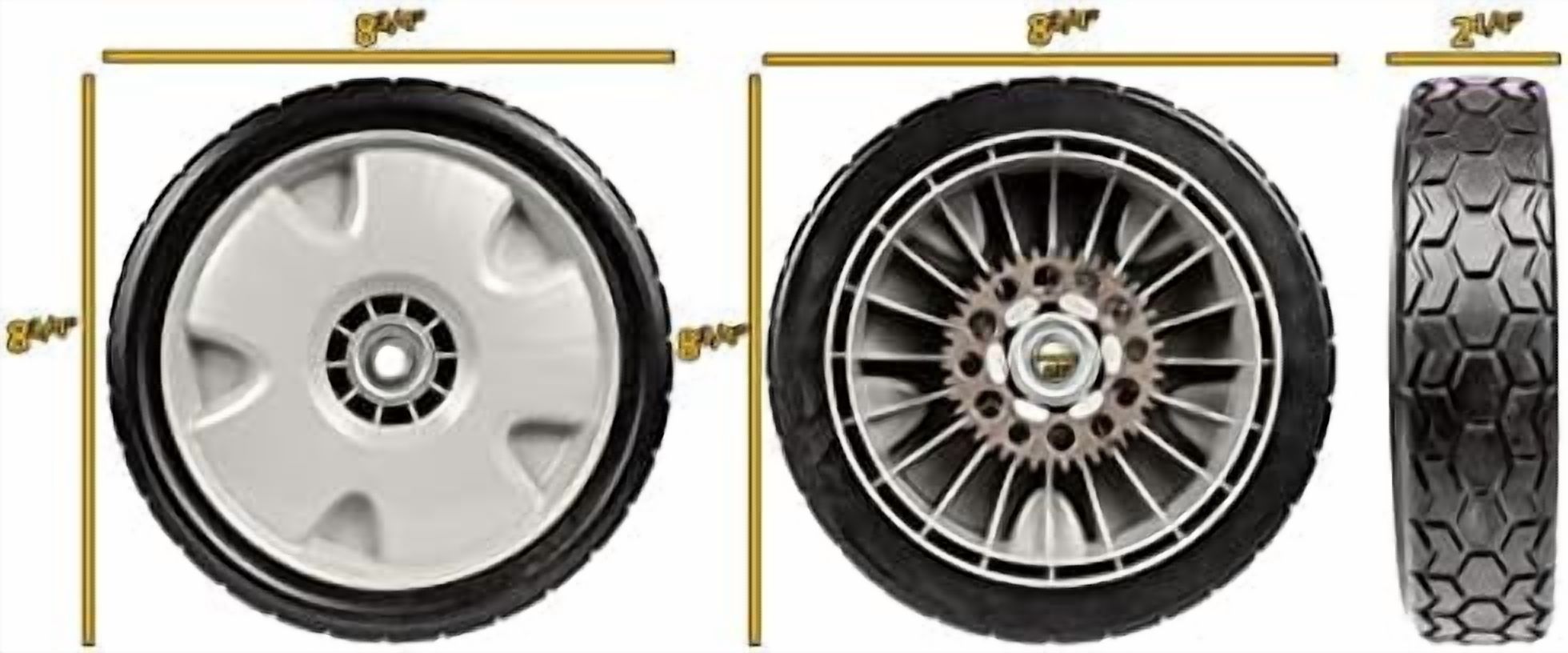 42710-VH7-010ZA Rear Mower Wheels for Honda HRR216, HRX217 (Set of 2)$$Tools