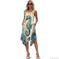 thumbnail image 5 of HELLHERO Seahorse Ocean Map Summer Sleeveless Dress, Side Pockets Summer Sleeveless Sundress Round Neck Asymmetric Asymmetric Dresses for Party Cocktail Party, 5 of 8