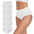 thumbnail image 2 of WZXFASHION Culottes pour Femmes en Pur Coton Culottes pour Femmes en Pur Coton Culottes Grande Taille pour Femmes Culottes Taille Haute pour Femmes 5 Pcs Culottes pour Femmes Blanches TTTG, 2 of 6