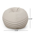 thumbnail image 4 of Sasser Hudgeons Boho 5 Foot Striped Bean Bag, Natural and Brown, 4 of 7