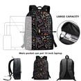 thumbnail image 4 of Uorisanigo Academic Design Kids School Bag Set for Girls Boys 4 in 1 Set, with Insulated Lunch Box Water Bottle Sleeve Stationery Pencil Case Bag for Elementary Middle School Bookbag, 4 of 7