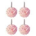 thumbnail image 1 of Esponja exfoliante familiar tejida para ducha, bolsa de esponja para ducha, cepillo de red, esponja para bañera, bola para fregar, cara, cuerpo, orinal, espuma rica, 4 Uds., 1 of 5