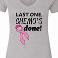 thumbnail image 4 of Inktastic Last One, Chemo's Done Women's V-Neck T-Shirt, 4 of 5