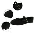 thumbnail image 6 of Dakaela Women's Flats Square Toe Dress Shoes Retro Suede Mary Jane Buckle Slip on Loafers Black 6.5, 6 of 8