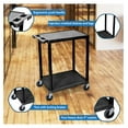 thumbnail image 3 of Utility Cart 2 Shelf - Black, Heavy Duty Rolling Storage Cart, 3 of 6