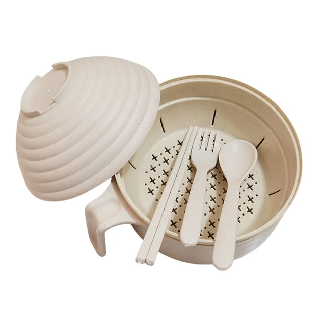 Juego Cuencos para Ramen Microondas Cuenco Fideos Con Cuchara Palillos Tenedor