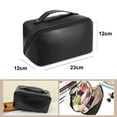 thumbnail image 2 of Bolso cosmético del almacenamiento de la partición de la capacidad grande del bolso del almacenamiento de los artículos de tocador del bolso de la almohada del cuero de la PU, 2 of 5