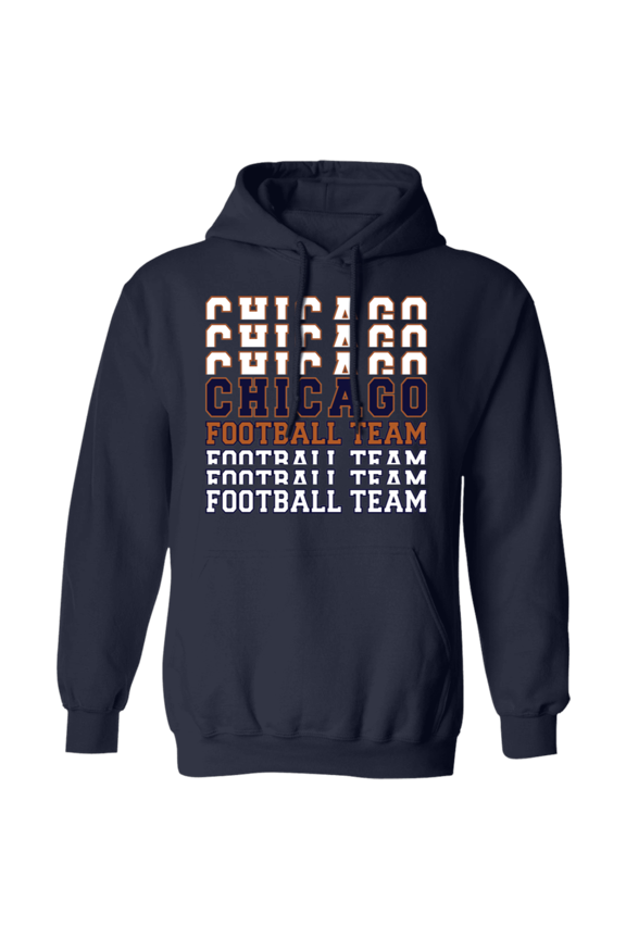 Chicago Football Team Stacked Hoodie