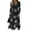 Black, variant on Womens Summer Dresses Flowy Ruched Long Sleeve Midi Dresses Casual Vacation Spring Office Dress Pink 2XL