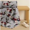 thumbnail image 4 of Soimoi Gray Cotton Cambric Fabric Ranunculus & Penoy Floral Print Decor Fabric Printed By the Yard 42 Inch Wide, 4 of 7