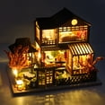 thumbnail image 5 of DIY Mini Dollhouse Kit with LED Light, Japanese Sakura Garden Model for Home Display, 5 of 11